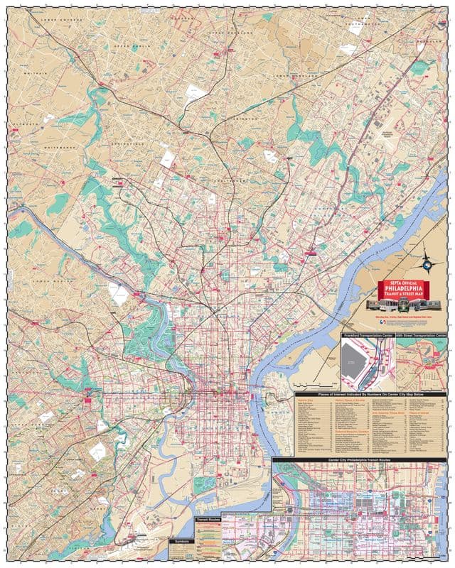 Mapa de la estación de autobuses de Filadelfia
