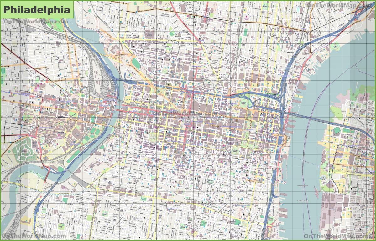 Mapa de calles de Filadelfia